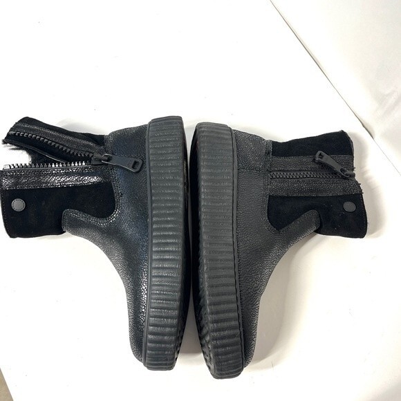 PAJAR Caline Platform Waterproof Leather Booties in Black 39 - Picture 6 of 16